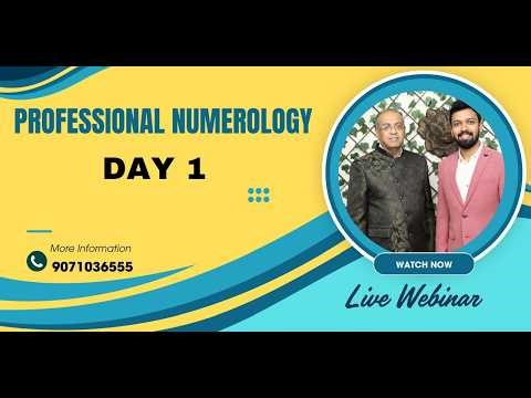 Professional Numerology Workshop Day 1 - 19th April - Master in Loshu Grid