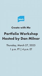 Looking to freshen up your portfolio? Join pro photographer Dan Milnor for a free, hands-on, 1.5-hour workshop, "Create With Me," on March 27 at 1 p.m. PT | 4 p.m. ET. Dan will walk through how to make a top-level portfolio that will set you apart. The event will cover topics such as: ✔️ How a print portfolio stands out in today's digital world ✔️ What hiring professionals are looking for in a portfolio ✔️ An easy-to-use portfolio template ✔️ A live Q&A with you, our community! By the end, you w