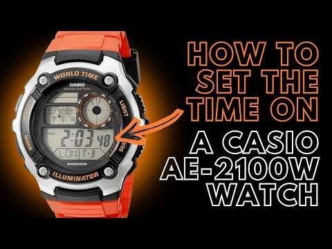 How to Set the Time on a Casio AE 2100W Watch