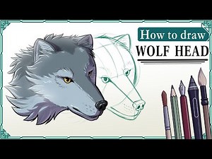 How to draw WOLF HEADS - Step by Step Art Tutorial