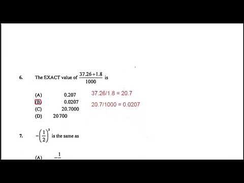 CXC Math MCQ 2011 (Part 1 of 3) | Questions & Answers
