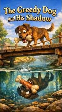 🐶🦴 The Greedy Dog and His Shadow | A Classic Moral Story for Kids ✨