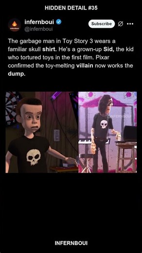The Toy Story 3 garbage man is the toy-torturing kid all grown up