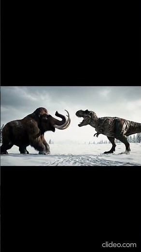 Woolly Mammoth vs T-Rex: Who Wins?! 🦖🐘 #epicbattle