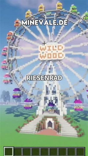 I FOUND a FERRIS WHEEL on my MINECRAFT SERVER! 🙈😂 #citybuild #minecraft #shorts