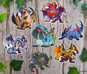 Monster Hunter Wilds MHW Stickers Cute Fanart Video Game Gift for Friend Laptop Decal Car Sticker Scrapbooking Sticker Water Bottle Sticker - Etsy