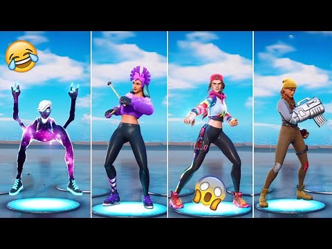 All Built-in Emotes/Dances with other Skins in Fortnite | Fortnite Built-in Emotes
