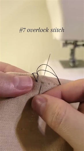10 stitches you need to know #7 how to sew an overlock stitch #sewing #sewingforbeginner #handstitch