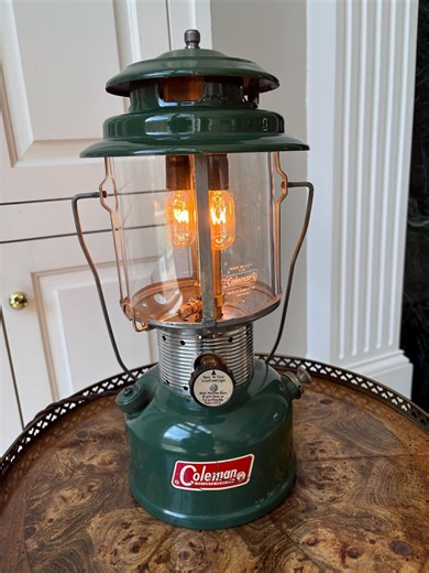 Electric Dimmable Vintage Coleman Lantern Repurposed Into Electric Table Lamp, 3 Way Touch Dimmer, Great Gift for Outdoorsman, - Etsy