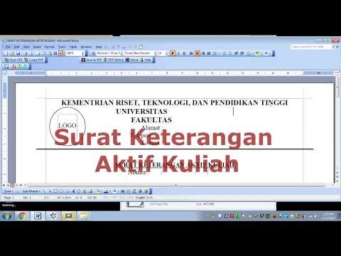 contoh surat keterangan aktif kuliah