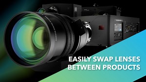Christie M 4K25 RGB pure laser projector – easily swap lenses between products