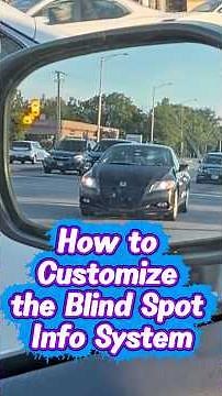 How to Customize Honda’s Blind Spot information System