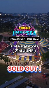 16K views · 92 reactions |  헦헼헹헱 헢혂혁 Today (21 June) for BOTH 5pm & 8pm Shows at 험헰헼 헔헿헱헲헻헰헲, 헦헲혁헶헮 헔헹헮헺. Thank You and we look forward to welcoming you ❤️ Need Tickets? ️ Check our other available showtimes at: www.greatbritishcircus.com/buy-tickets/eco-ardence | Great British Circus Malaysia | Facebook