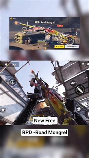 New Free Legendary RPD - Road Mongrel 🏍 #codm #codmobile #legendary #shorts