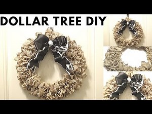 Dollar Tree DIY Burlap Wreath | Easy Pull-Through Method | Farmhouse Home Decor 2020 New !