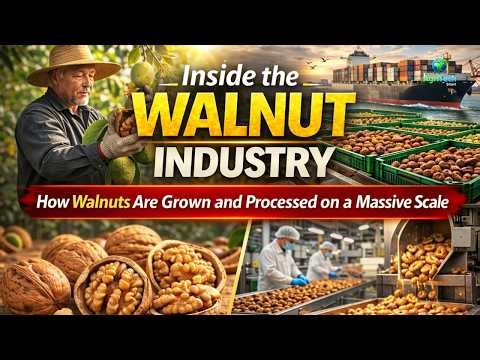 How Walnuts Are Harvested and Processed At Massive Scale | Walnut Farming Documentary