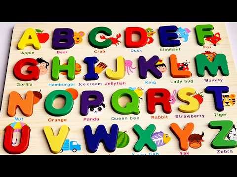 Learn ABC Puzzle | Find Alphabet Letters With Toys! Learn Colors🔴🟠🟡🟢🔵