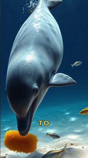 How Dolphins Use Sea Sponges Like Tools! #DolphinIntelligence #AnimalBehavior