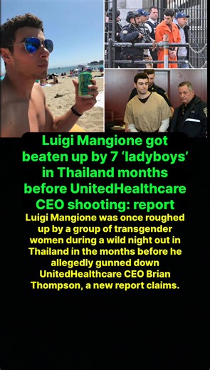 55K views · 27 reactions | Luigi Mangione got beaten up by 7 ‘ladyboys’ in Thailand months before UnitedHealthcare CEO shooting: report Luigi Mangione was once roughed up by a group of transgender women during a wild night out in Thailand in the months before he allegedly gunned down UnitedHealthcare CEO Brian Thompson, a new report claims. | Silent A J | Facebook