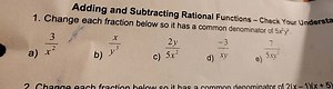 Adding and Subtracting Rational Functions - Check Your Understa... | Filo