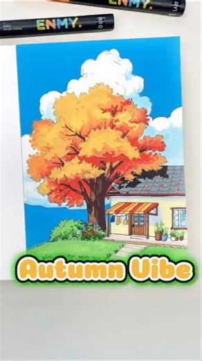 30-Day Drawing Challenge: Easy How To Draw Ghibli Style Autumn Vibes | Drawing For Beginners