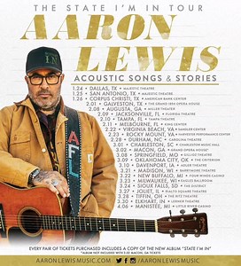 154K views · 3.7K reactions | Announcing The State I’m In Tour: Acoustic Songs & Stories! Catch Aaron in an intimate setting for his first shows of 2019 and be the first to get the NEW album. Tickets on-sale this Friday, Dec 7th at 10am. | Aaron Lewis | Facebook