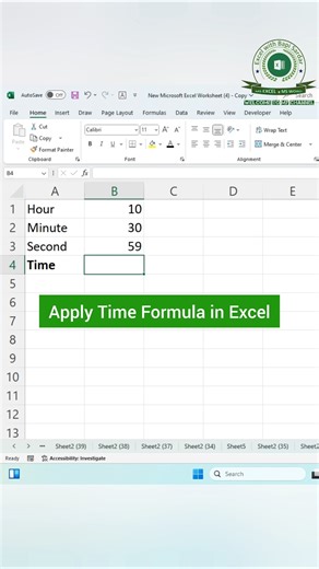 ⏱️ Apply Time Formula in Excel like a Pro! #ExcelTips #MicrosoftExcel #TimeCalculation