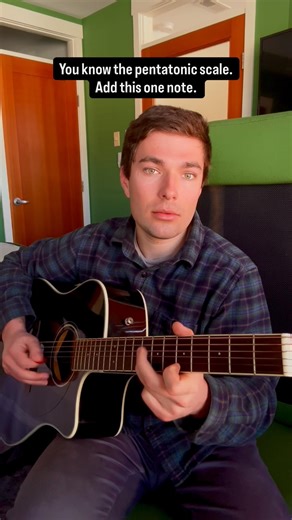 You know the pentatonic scale. Add this one note.