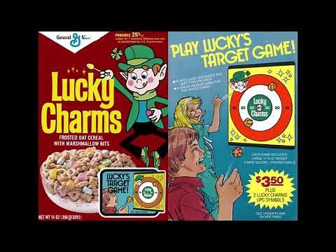 1960's 1970's 1980's Vintage General Mills Lucky Charms Cereal Boxes