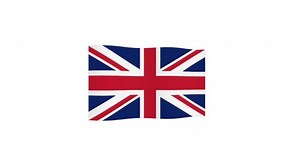 animated english flag with fluttering effects
