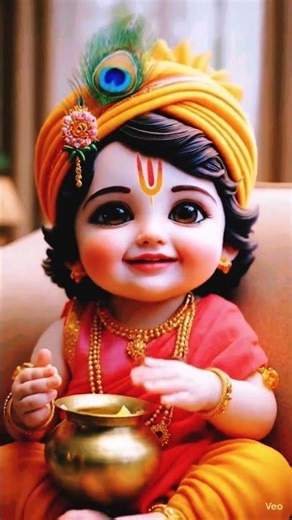 जब Krishna बने Food Blogger 😃 | Makhan Review Gone Wrong” #love #funnyshorts #viralshort #radhe