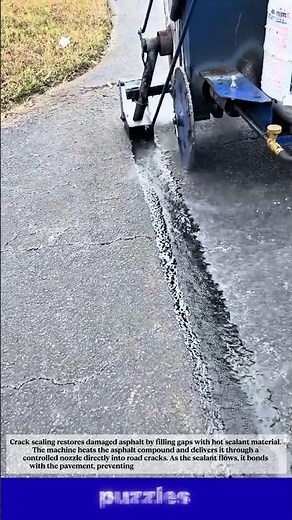 Asphalt Crack Sealing Machine 😱 Road Repair Looks Satisfying!