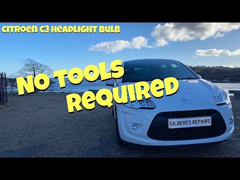 Citroen C3 headlight bulb replacement