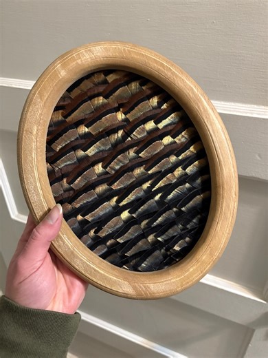 Turkey Feather Art Frame, Small Oval 8x10”, Ready to Ship - Etsy