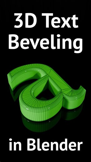3D Text Beveling in Blender #blender #3dtext #bevel