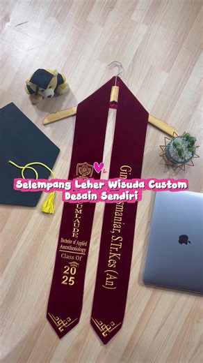 Selempang Wisuda Custom Desain Sendiri