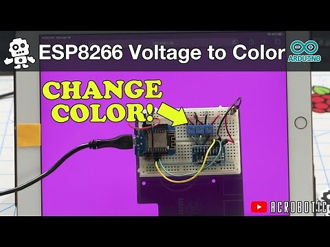 ESP8266 Analog Voltages for Controlling Webpage RGB Colors | ADS1115 ADC, Websockets, Arduino