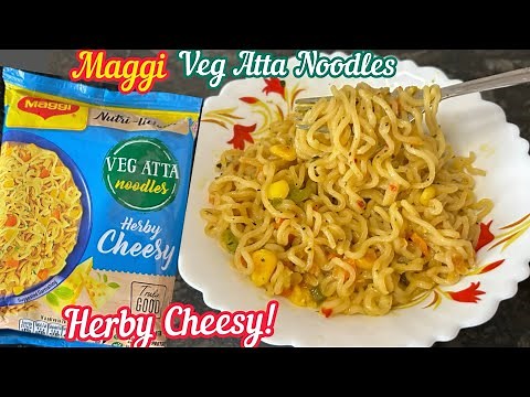Maggi Veg Atta Noodles Herby Cheesy Review & Recipe | Maggi Veg Atta Noodles | Herby Cheesy Flavour