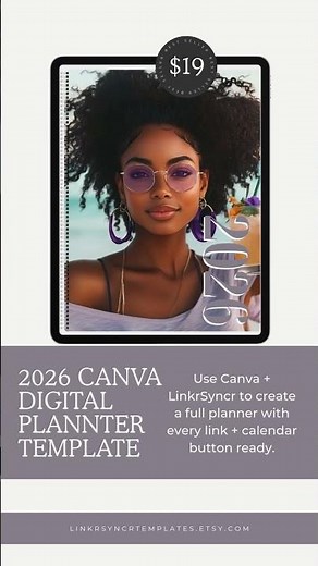 Make a Digital Planner in Canva | 2026 Canva Digital Planner Template | LinkrSyncr 1-Click Linking