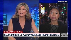 Primetime Justice producer describes the scene moments ago as anti-Trump protesters clash w/ supporters in front of the Trump Tower in New York city. | Ashleigh Banfield