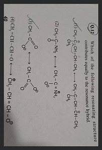 Which resonating structure do not contribute equally to the res... | Filo