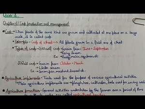 Class-8 |SCIENCE| Ch-1( Crop production and management )(Part 1) # Ncert #Notes # Concept Improver