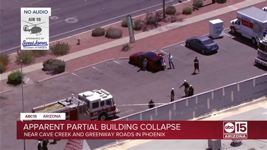 Apparent partial roof collapse near Cave Creek and Greenway roads