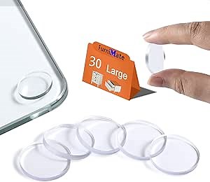 Glass Table Top Anti Slip Pads-Glass Table Top Bumpers, 30PCS 1 inch Non Adhesive Large