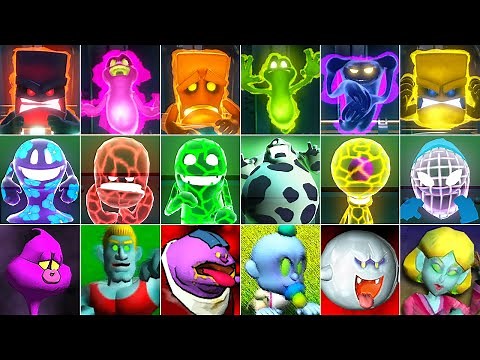 Luigi's Mansion 1, 2 & 3 - All Ghosts (DLC Included)