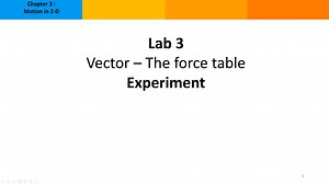 Lab 3 Vectors - The experiment