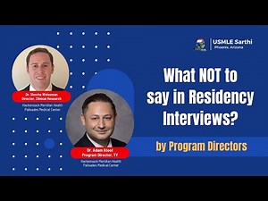 Residency interview answers: What not to say. Tips from PD