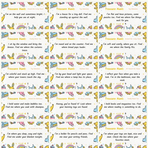 Printable Treasure Hunt for Kids (ages 3-6) - Indoor Scavenger Game (instant Download) - Etsy