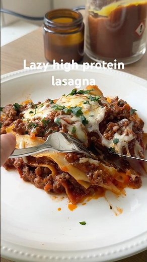 Lazy high protein lasagna to lose weight and build muscle