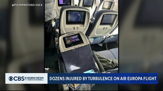 3.1K views · 23 reactions | At least two dozen people were injured aboard an Air Europa Boeing 787 due to severe turbulence that tossed some passengers into the ceiling, prompting an emergency landing. | CBS Evening News | Facebook